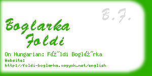 boglarka foldi business card